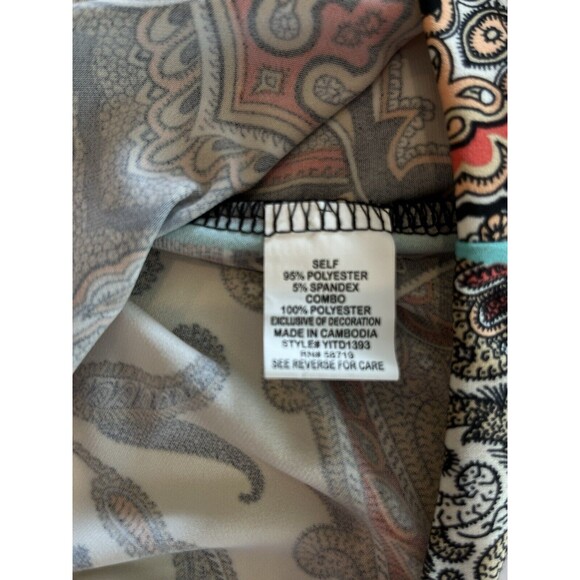 NY Collection Sleeveless Multi Colorful Maxi Dress Size Petite Small - Picture 5 of 8